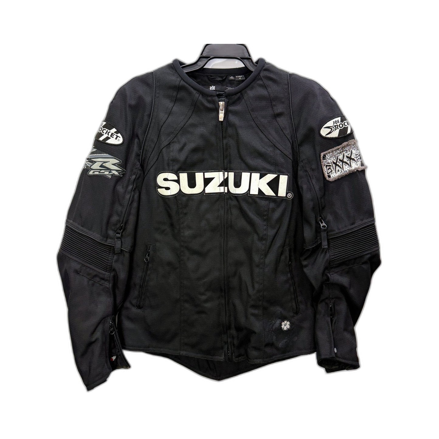 Suzuki Womens Motorcycle Jacket Black Nylon Removable Lining Medium Size