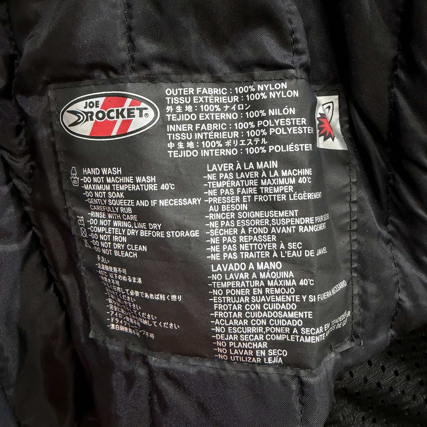 Suzuki Womens Motorcycle Jacket Black Nylon Removable Lining Medium Size