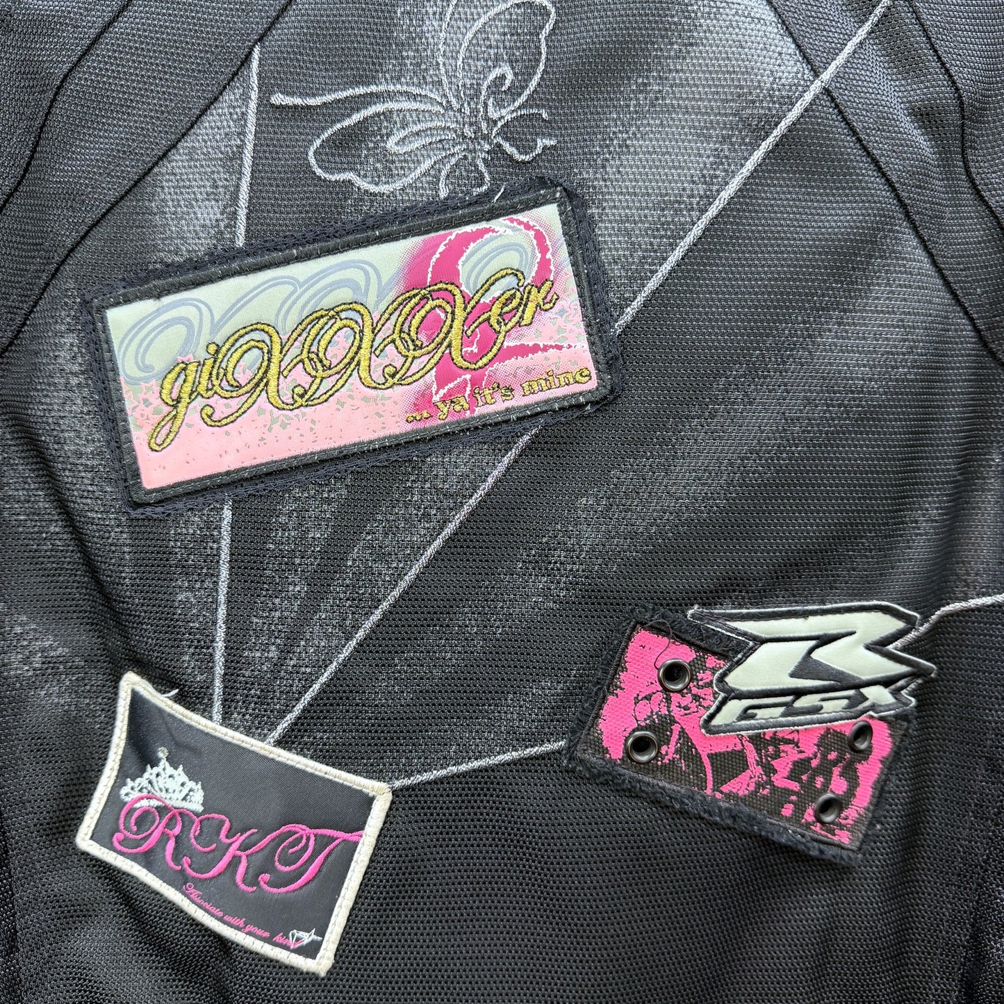 Suzuki Womens Motorcycle Jacket Black Nylon Removable Lining Medium Size