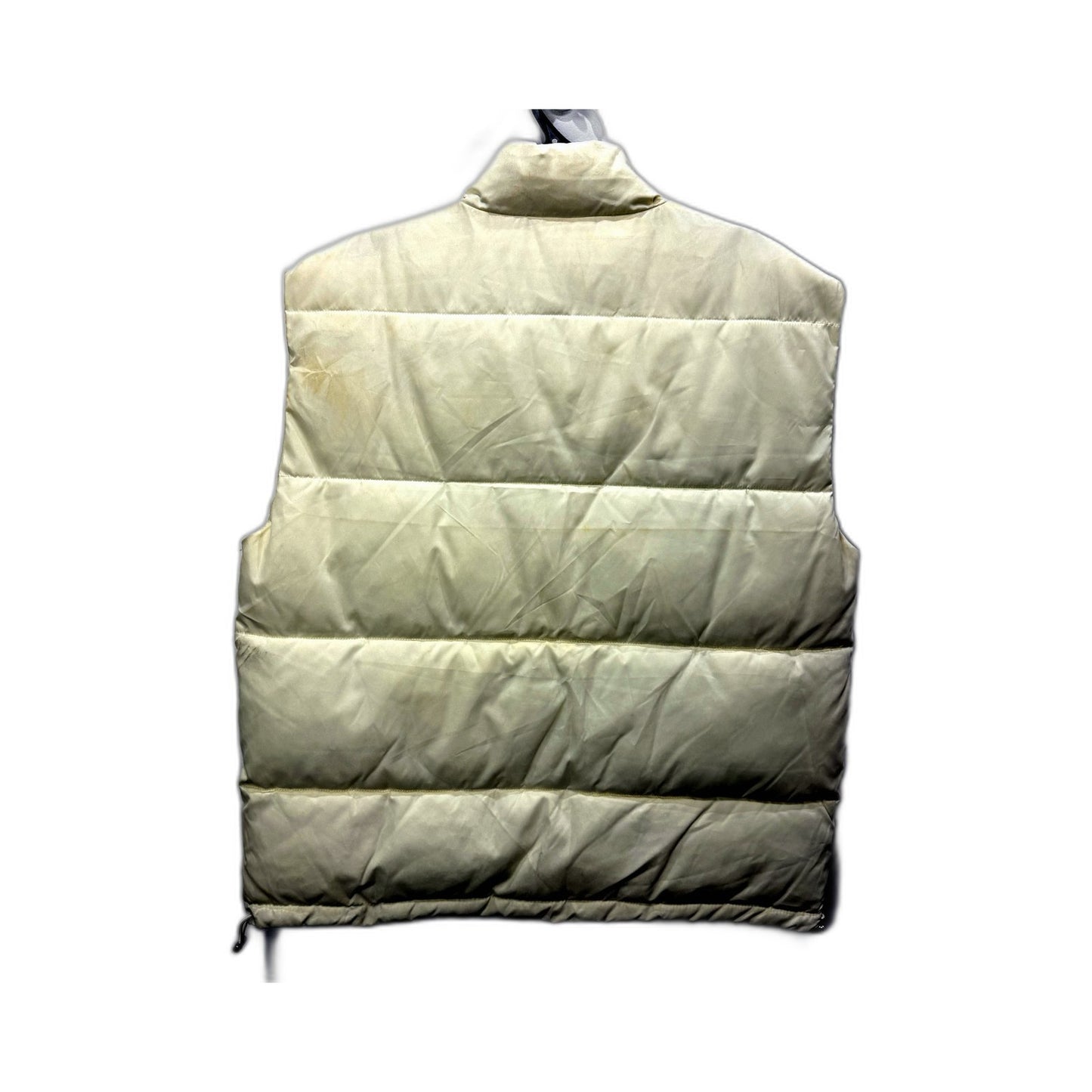 Subtitled Womens Oversized Cream Puffer Vest Insulated Warm Cozy Size M