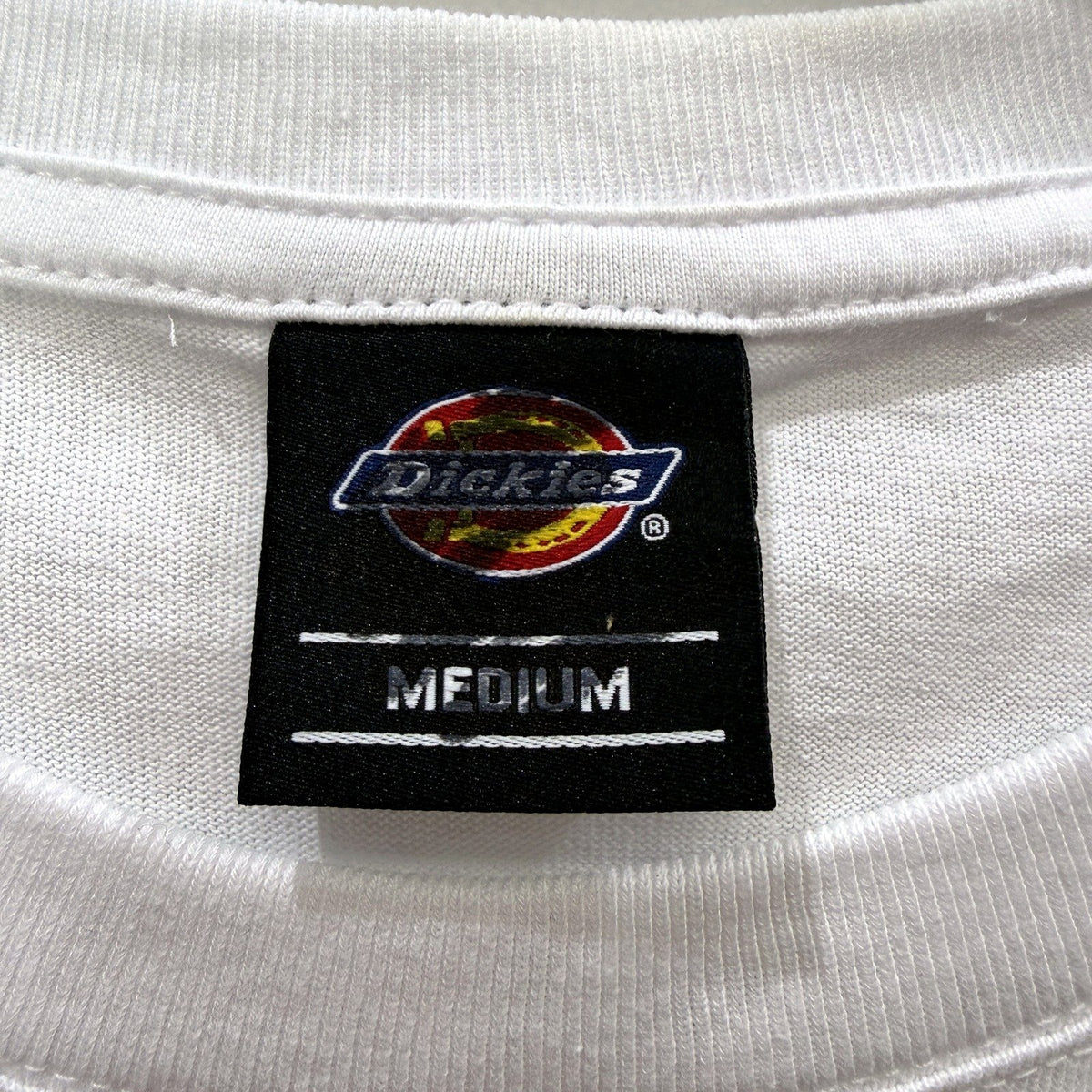 Dickies Mens Original White Cotton Casual Comfortable T-Shirt, Size M NEW