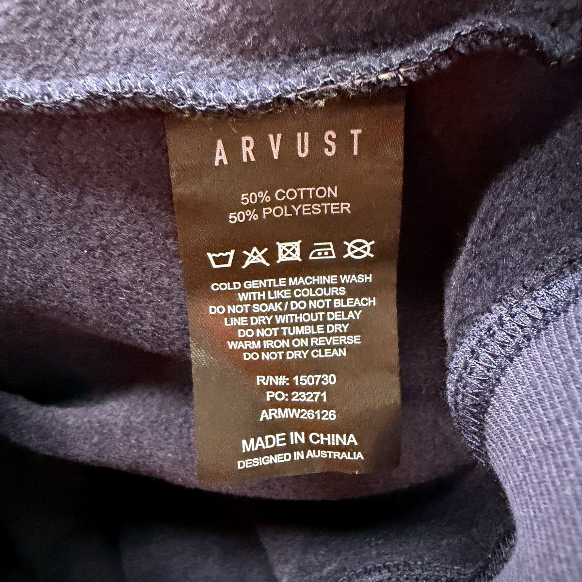 Arvust Studios Mens Navy Blue Pullover Hoodie in XL Size