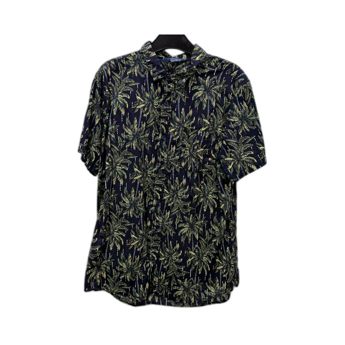 Cotton On Mens Button-Down Palm Tree Shirt Multi Color Size M