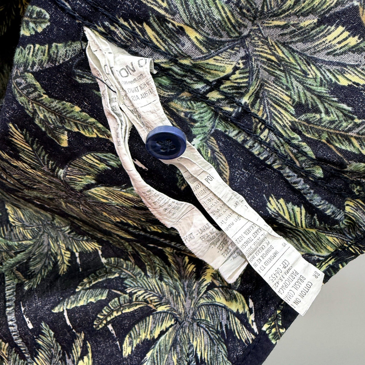 Cotton On Mens Button-Down Palm Tree Shirt Multi Color Size M