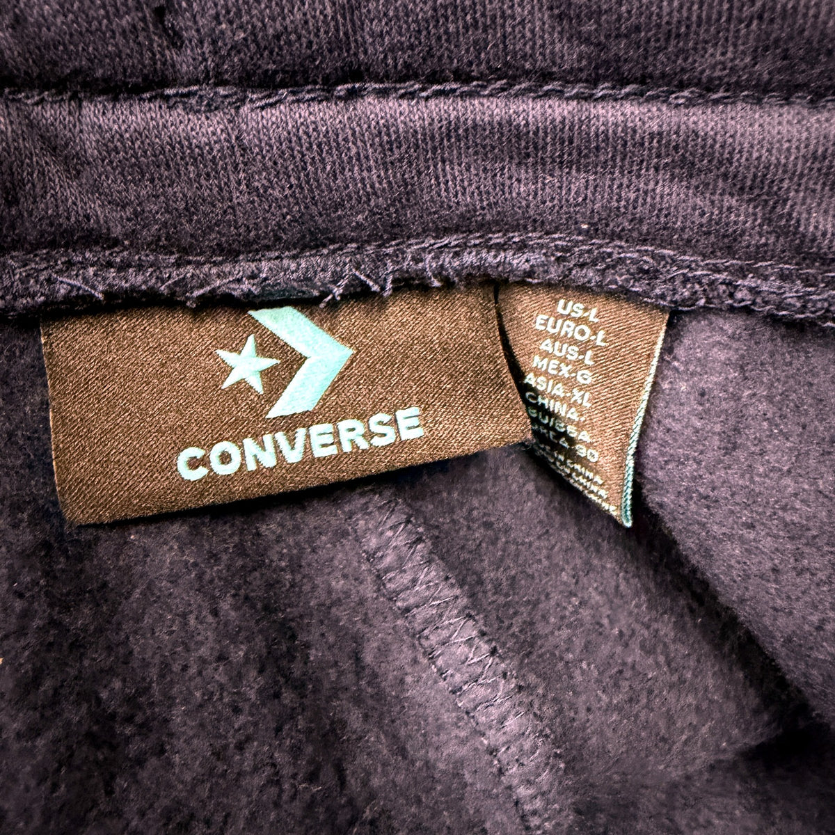 Converse Mens Navy Blue Sweatpants Drawstring Pockets Comfortable Casual Size L