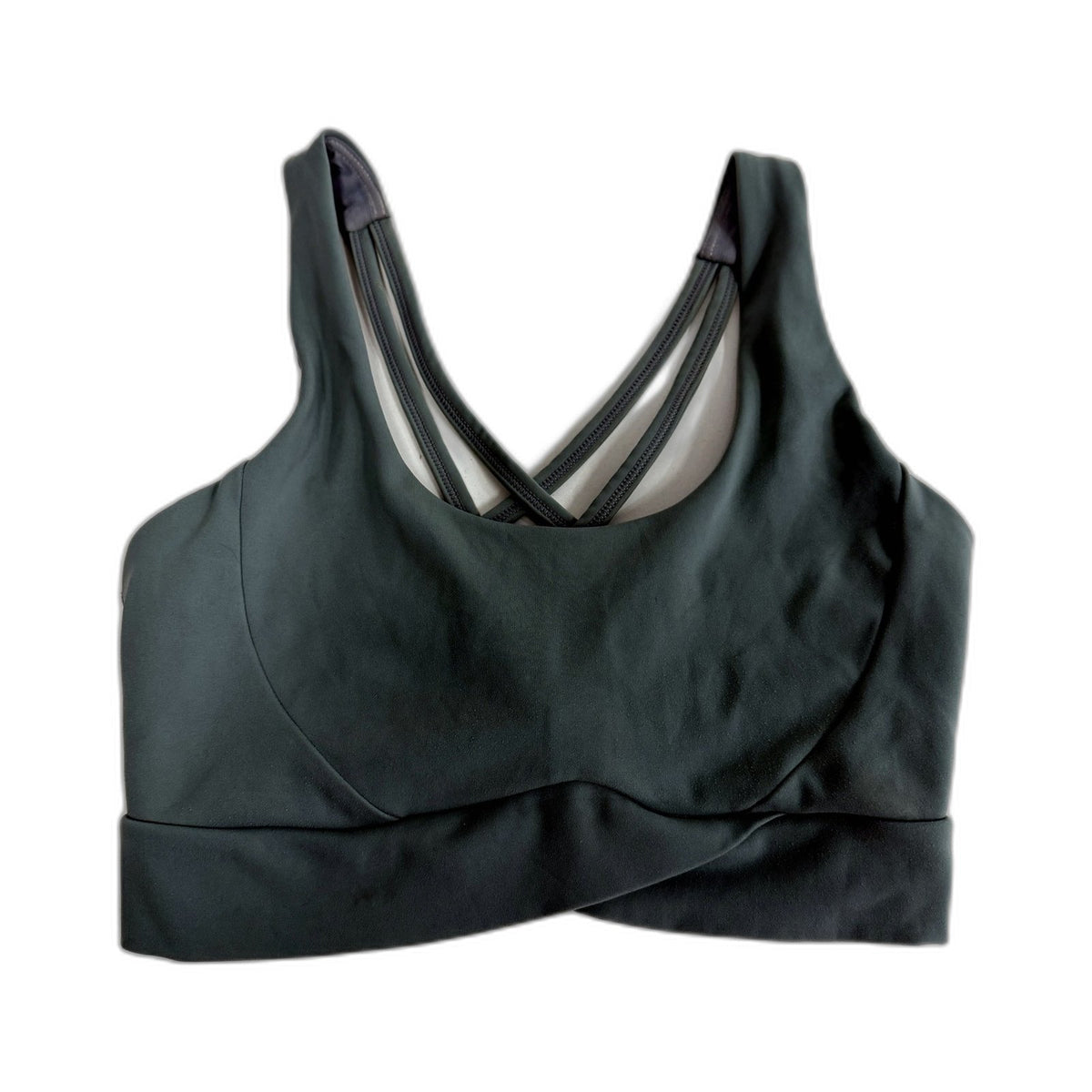 Elite Eleven Womens Sports Bra Sage Green Lightweight Breathable Athletic Size S