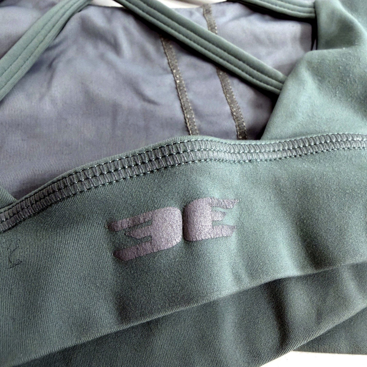 Elite Eleven Womens Sports Bra Sage Green Lightweight Breathable Athletic Size S