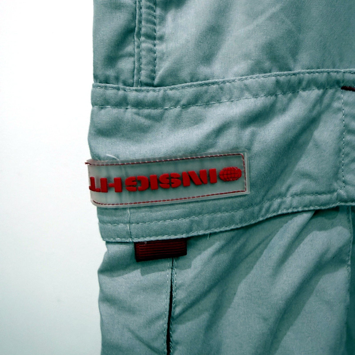 Insight Mens Cargo Shorts with Drawstring and Mesh Lining in Gray & Red XL NEW