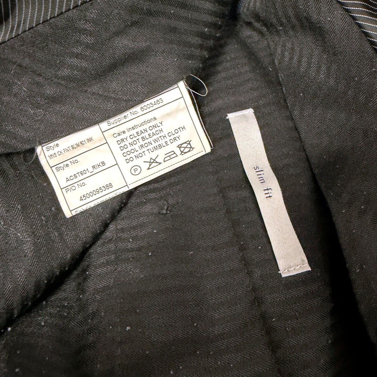 Calvin Klein Mens Slim Fit Navy Blue Dress Pants, Size 84 REG