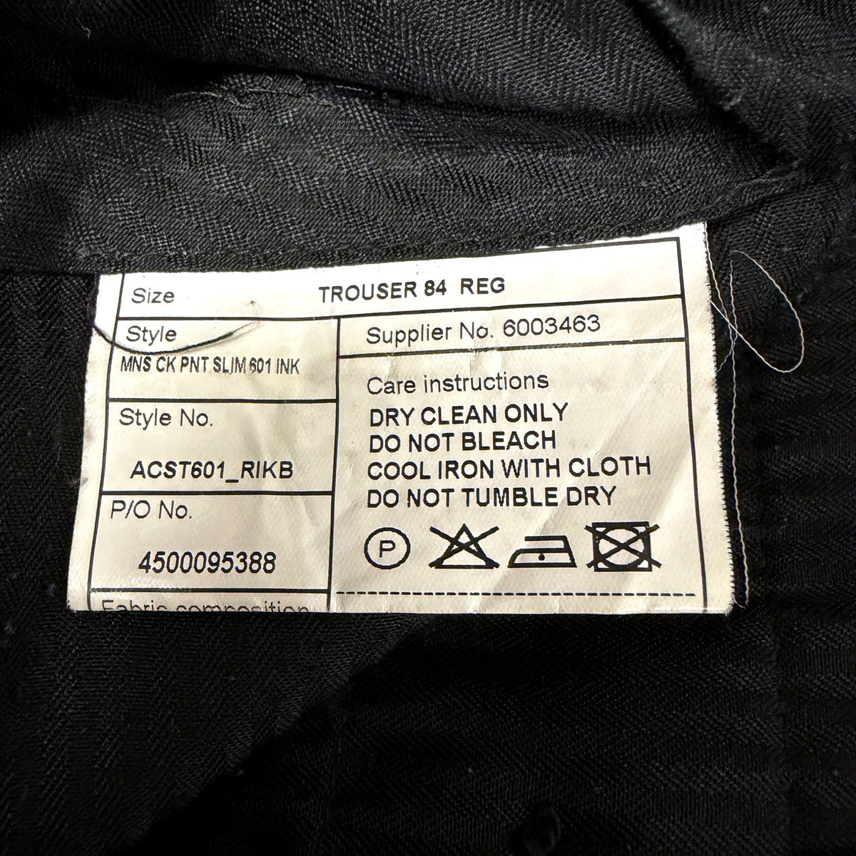 Calvin Klein Mens Slim Fit Navy Blue Dress Pants, Size 84 REG