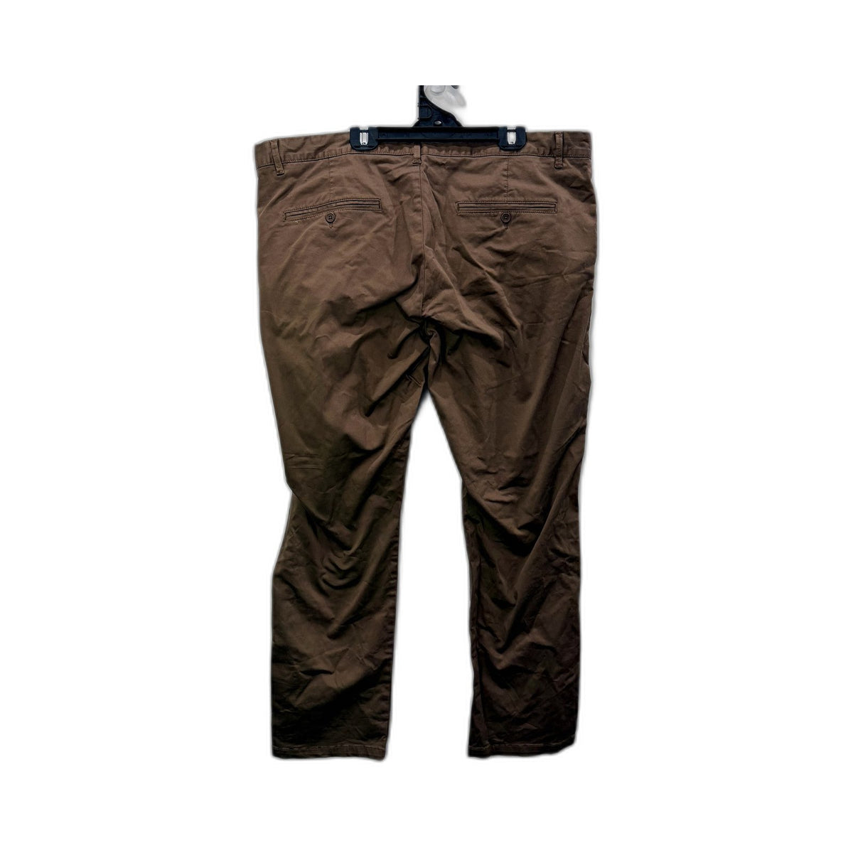 Connor Mens Straight Chino Pants in Light Brown Cotton, Size 42