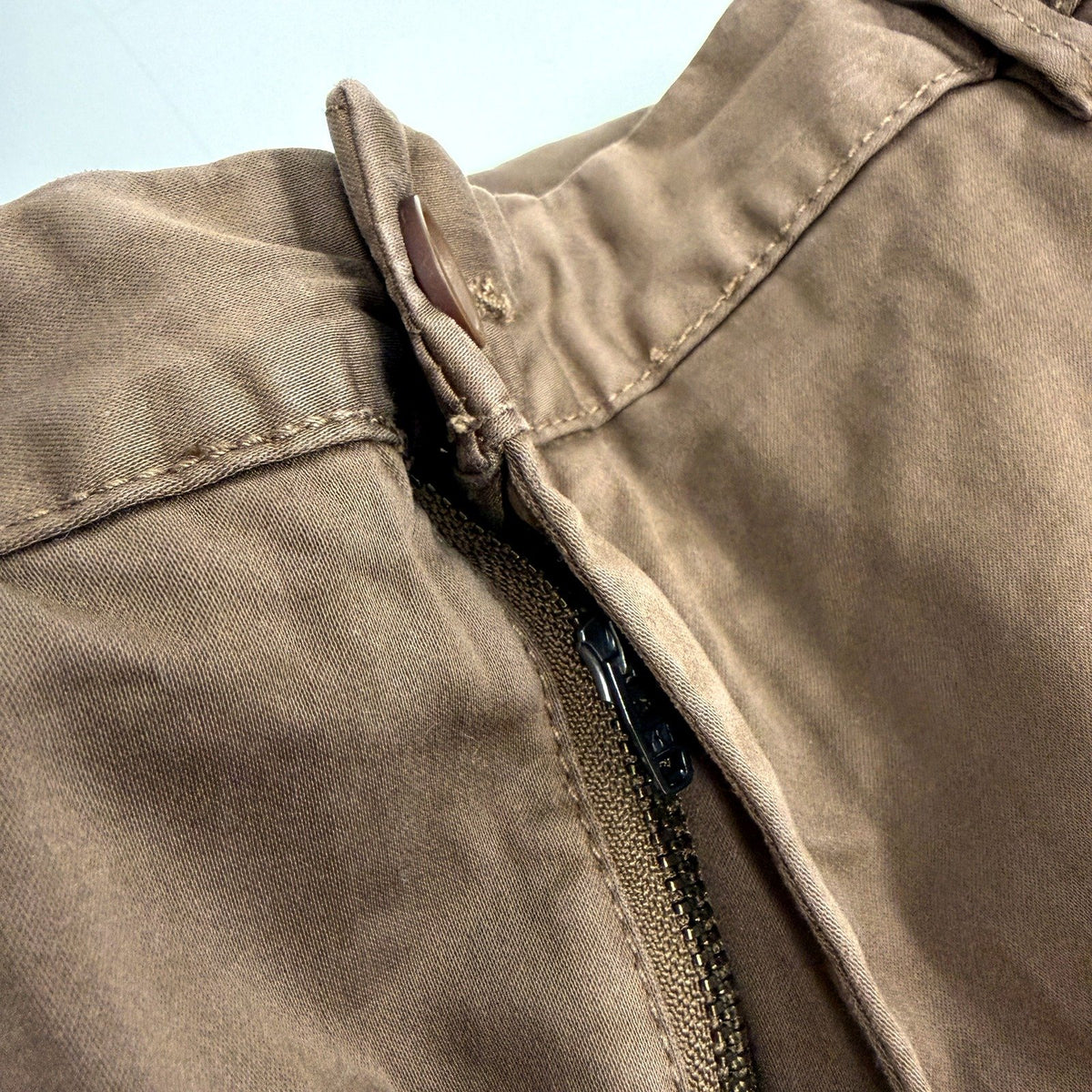 Connor Mens Straight Chino Pants in Light Brown Cotton, Size 42