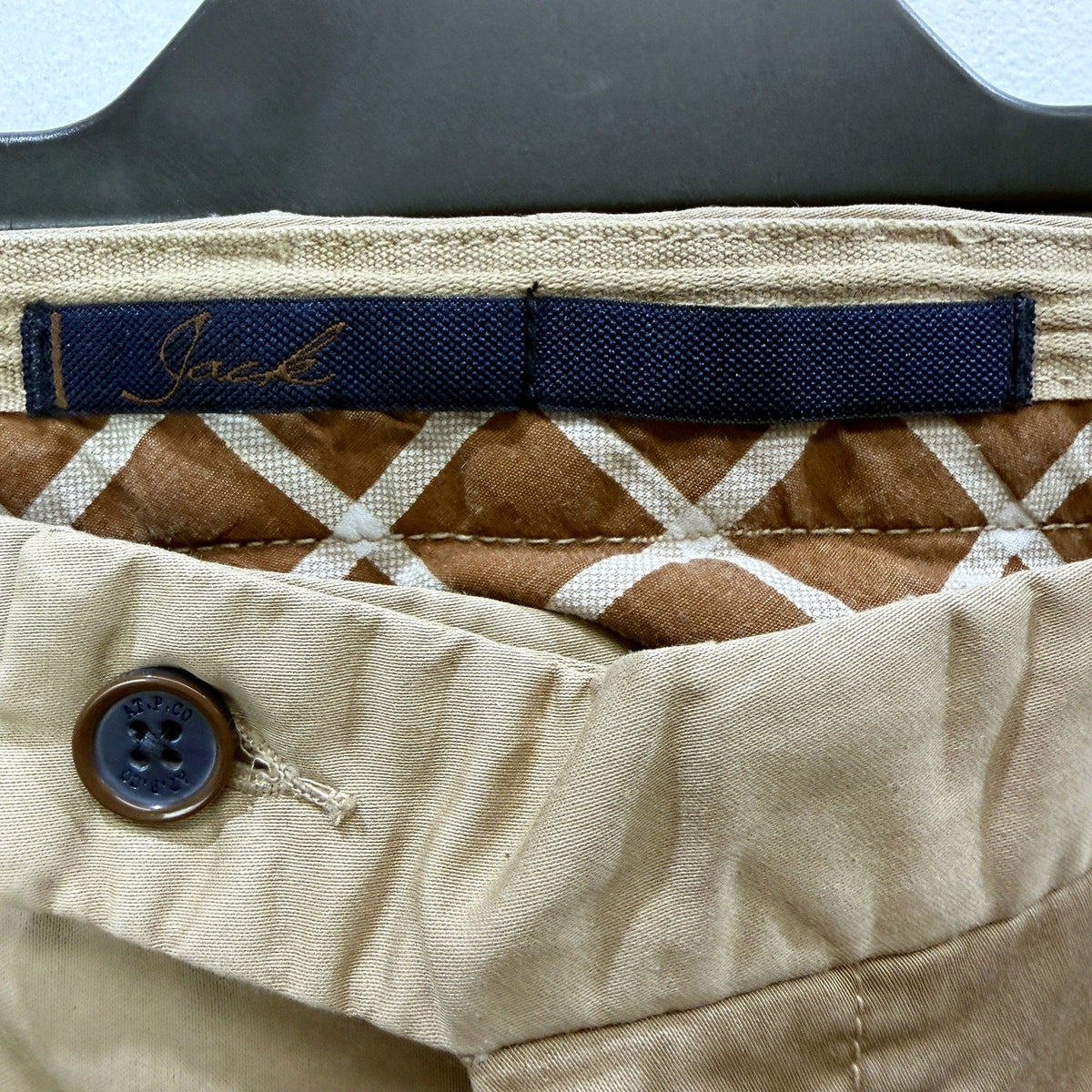 AT.P.CO Mens Relaxed Fit Cotton Chino Pants in Beige Size 56