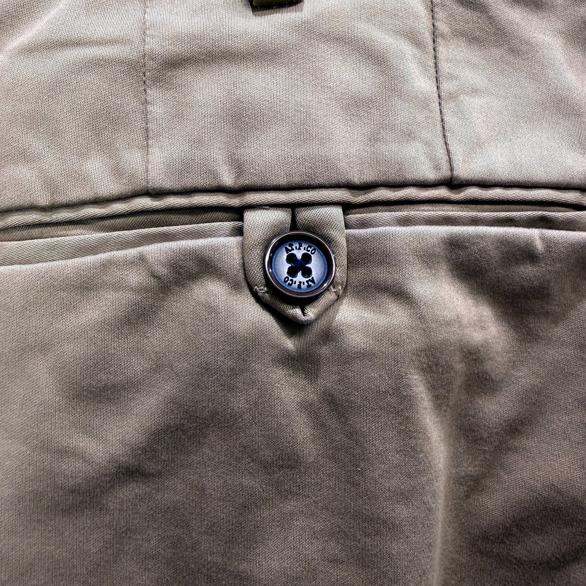 AT.P.CO Mens Relaxed Fit Cotton Chino Pants in Beige Size 56