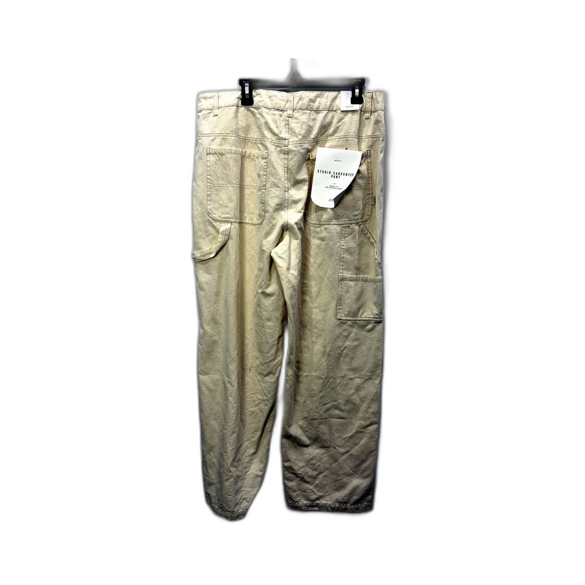Arvust Mens Studio Carpenter Pant Cotton Canvas Utility Workwear Cream Sz XL NEW