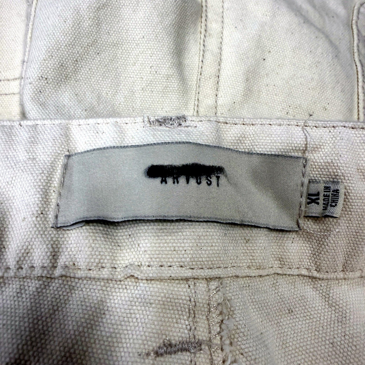 Arvust Mens Studio Carpenter Pant Cotton Canvas Utility Workwear Cream Sz XL NEW