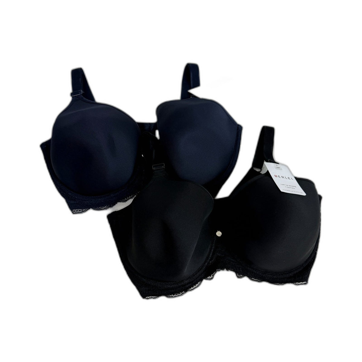 Berlei Womens Lift & Shape Spacer Bra 2-Pack Navy Black Size 14F NEW