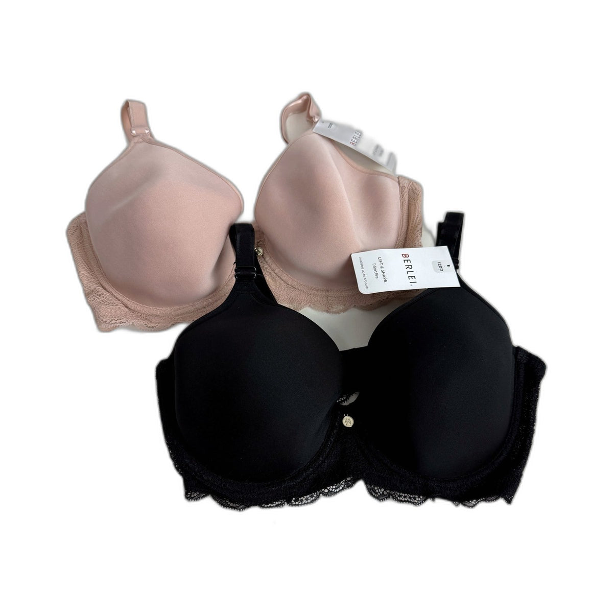 Berlei Womens Lift & Shape T-Shirt Bra 2 Pack 12DD Black Pink Size NEW