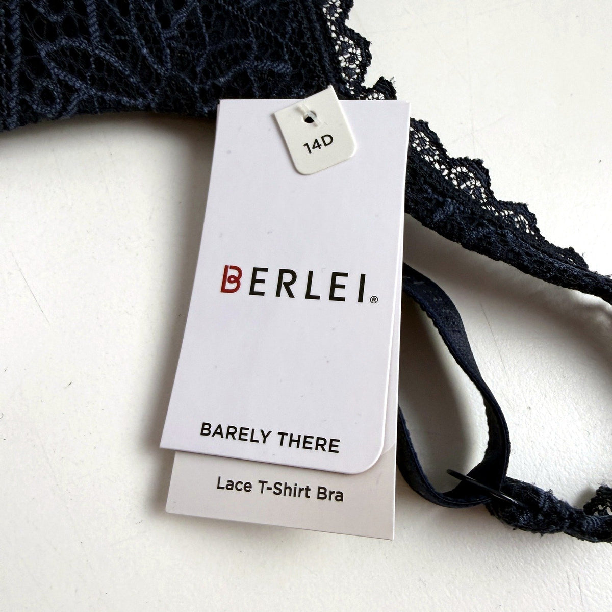Berlei Womens Barely There Lace T-Shirt Bra Navy Pink 14D 2-Pack Size 14D NEW
