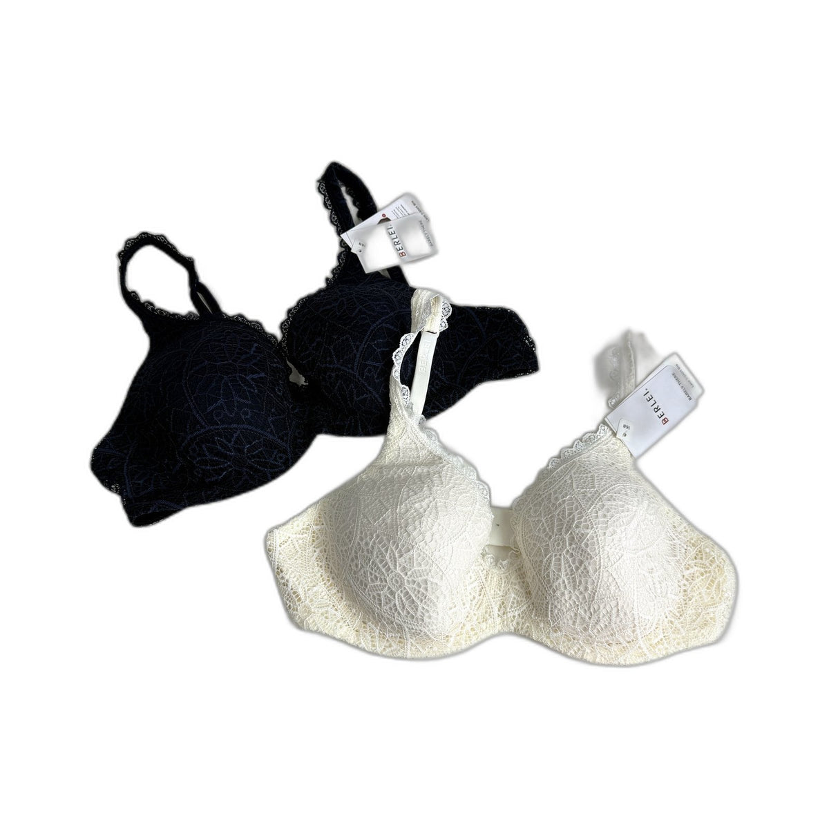 Berlei Womens Lace T-Shirt Bra 2-Pack Navy White Size 16B NEW