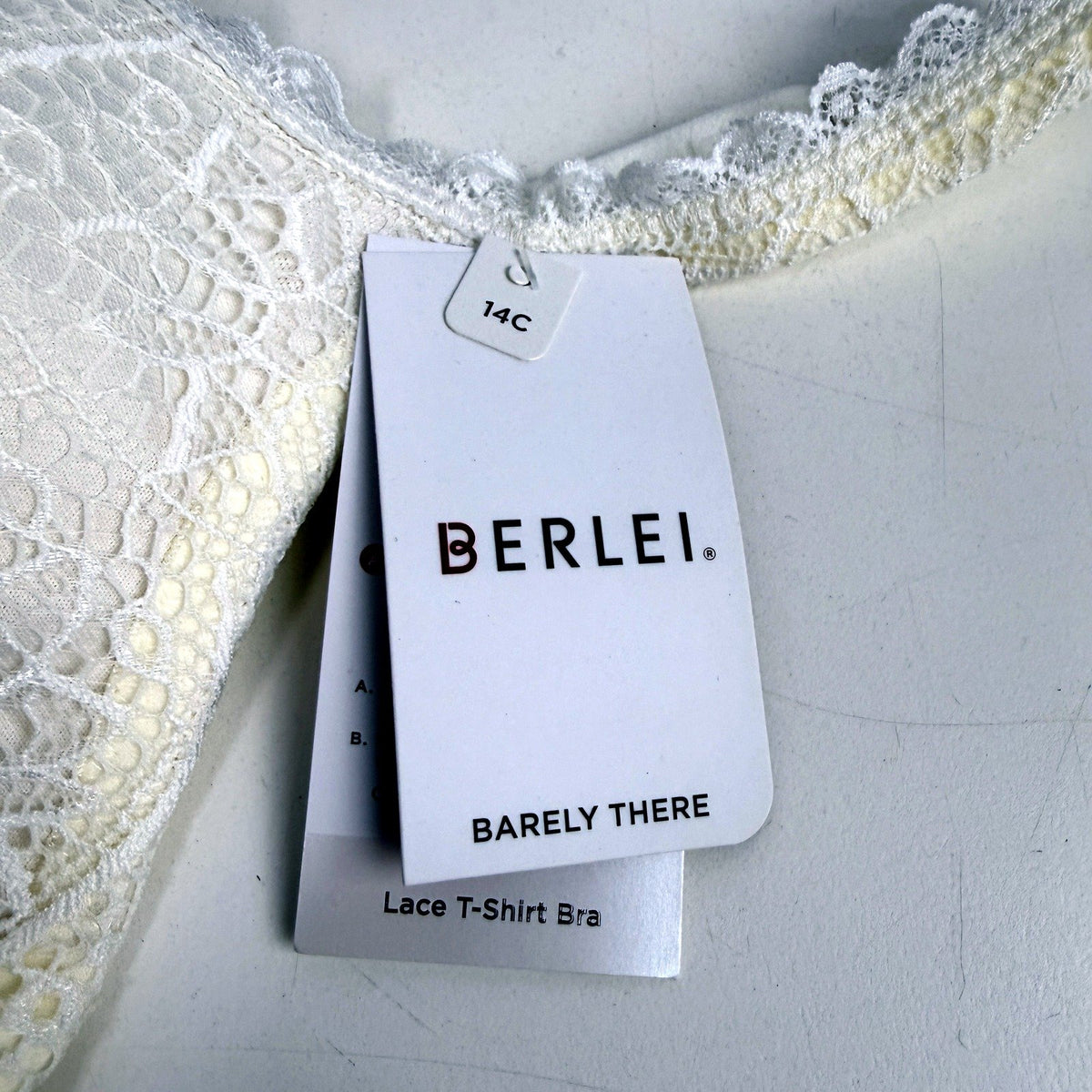 Berlei Womens Lace T-Shirt Bra 2-Pack Molded Cups Navy White 14C NEW
