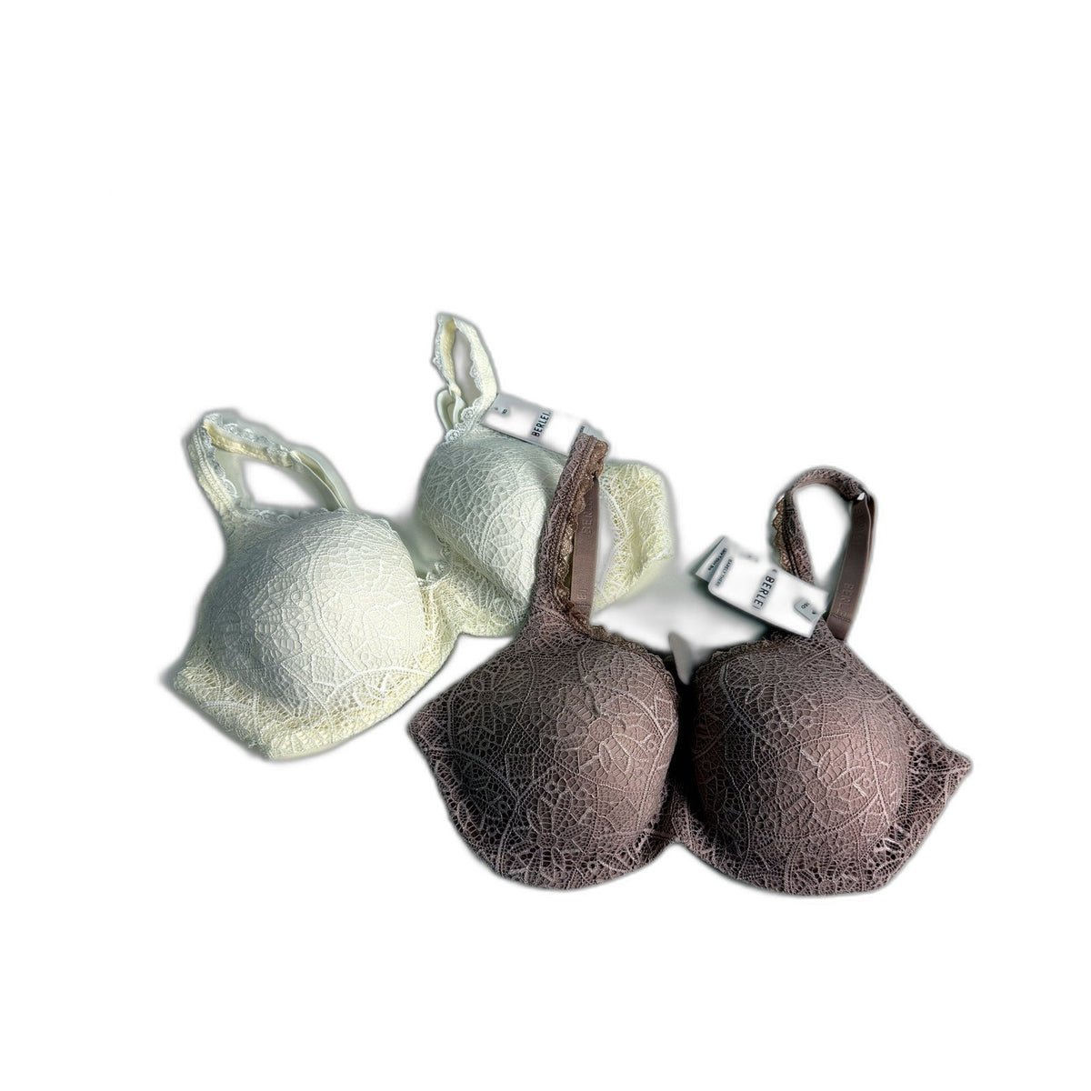 Berlei Womens Lace T-Shirt Bra 2-Pack White Pink Size 16D NEW