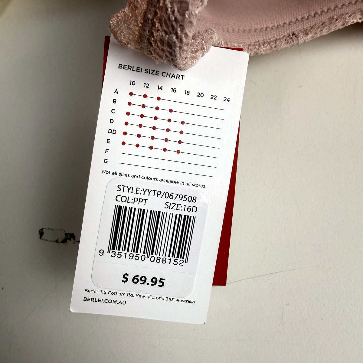 Berlei Womens Lace T-Shirt Bra 2-Pack White Pink Size 16D NEW