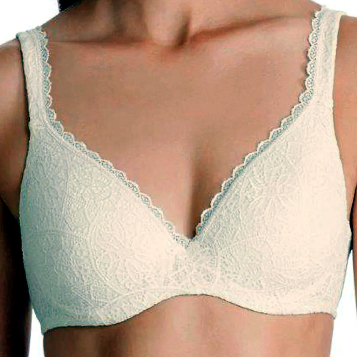 Berlei Womens Lace T-Shirt Bra 2-Pack Molded Cup Black White 18C NEW