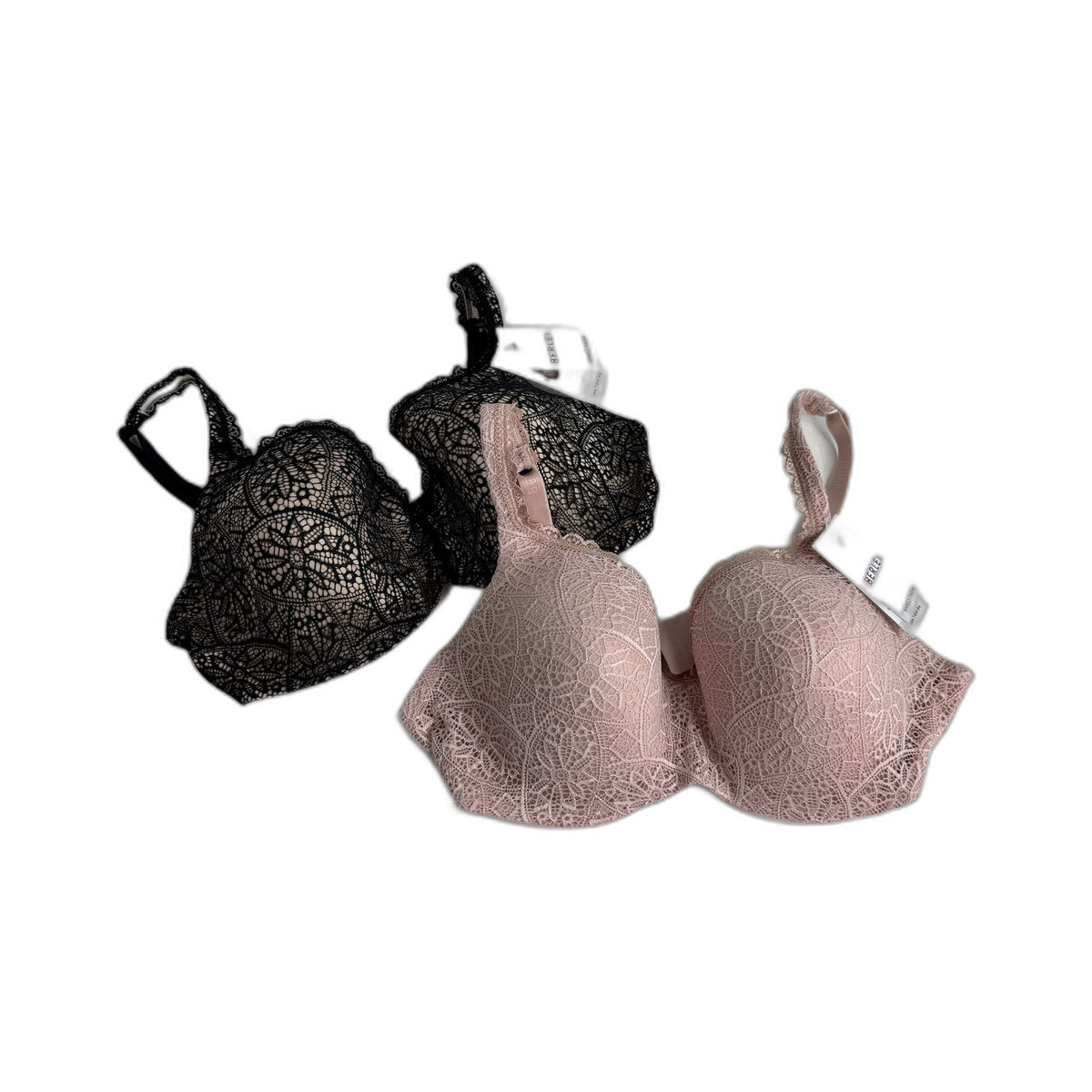 Berlei Womens Lace T-Shirt Bra 2-Pack Molded Cups Multi Color Size 18D NEW