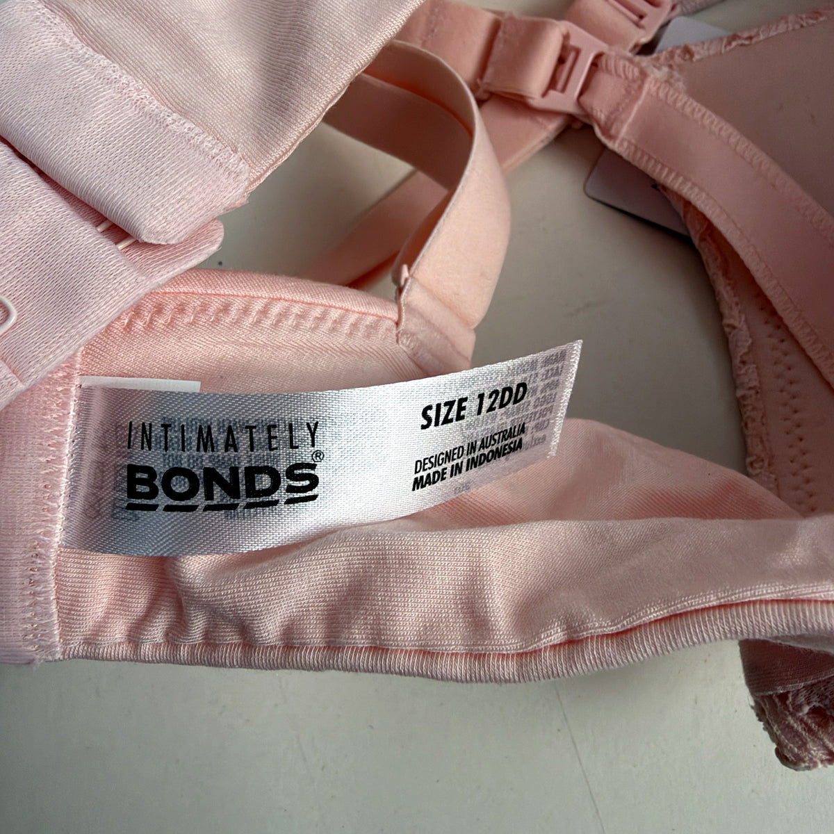 Bonds Womens Lace Contour Maternity Wirefree Bra Blush Pink Size 12DD NEW
