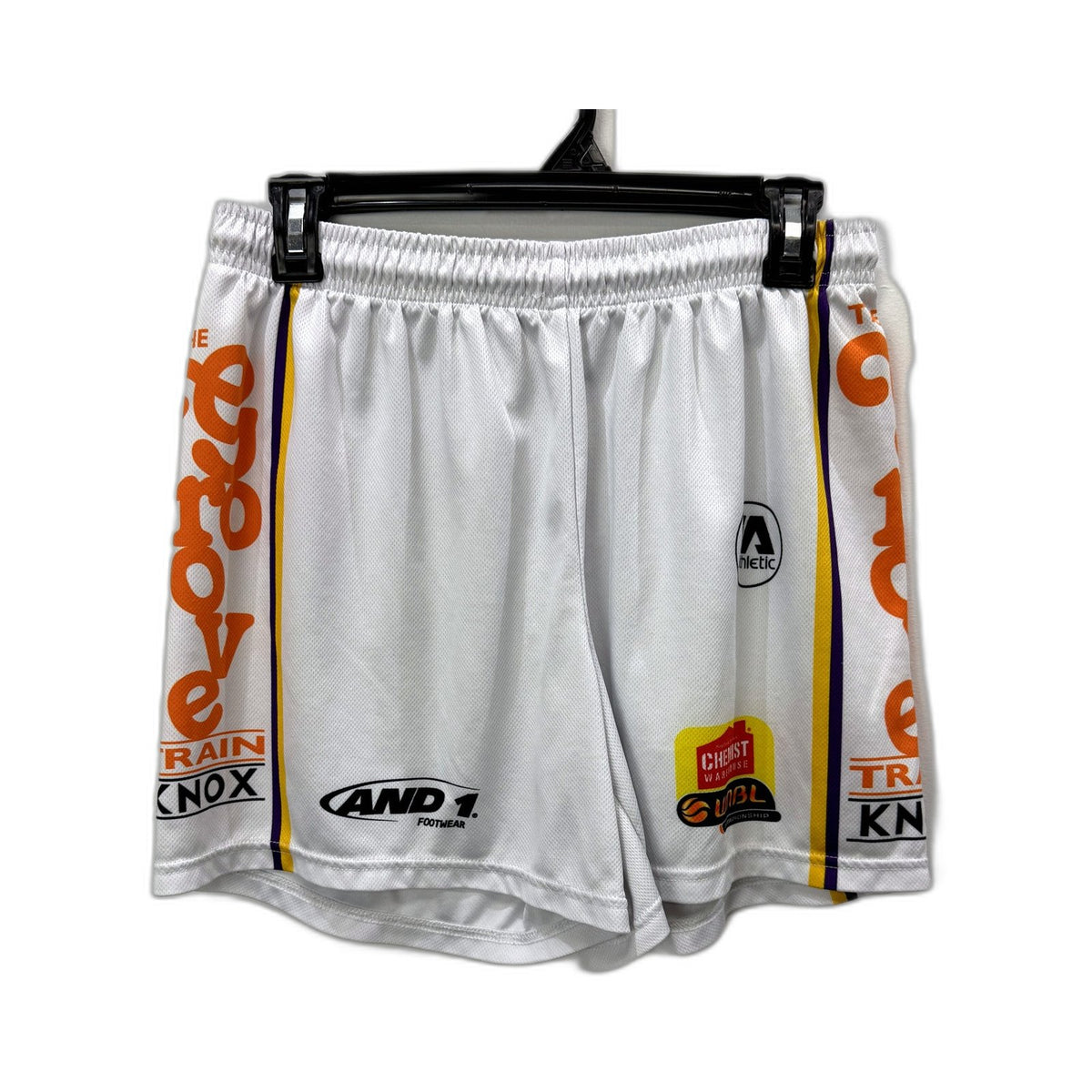 AND1 Mens White Athletic Shorts Mesh Basketball Style Size M