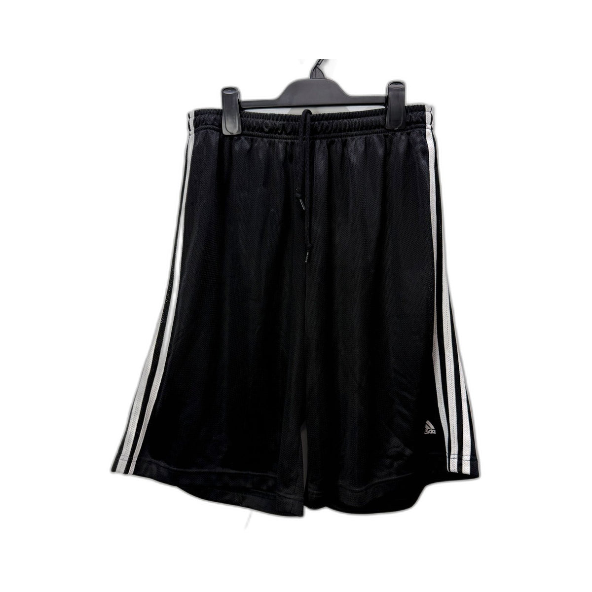 Adidas Mens Athletic Mesh Shorts Black White Stripes Size L