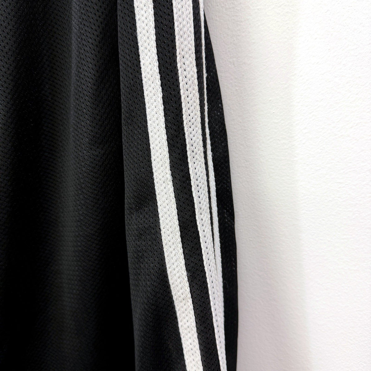 Adidas Mens Athletic Mesh Shorts Black White Stripes Size L