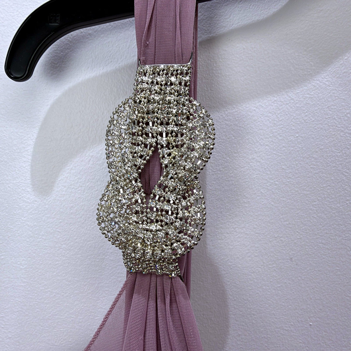 Alure Bridals Womens Beaded Evening Gown Mauve Floor Length Size 18