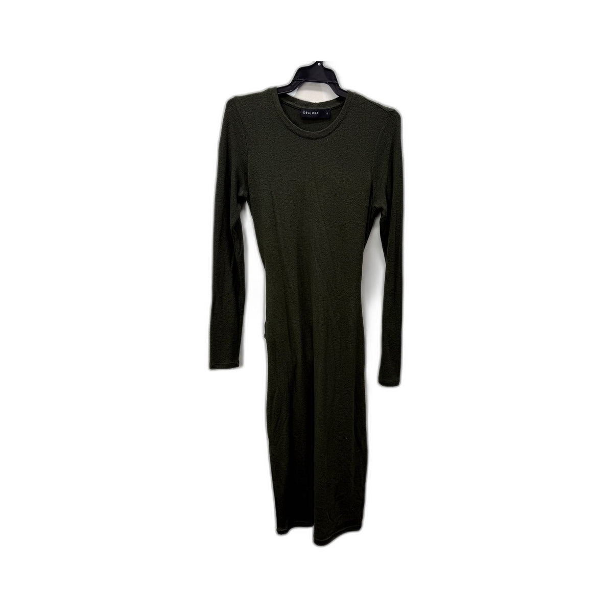 Decjuba Womens Long Sleeve Wrap Dress in Olive Green Size S