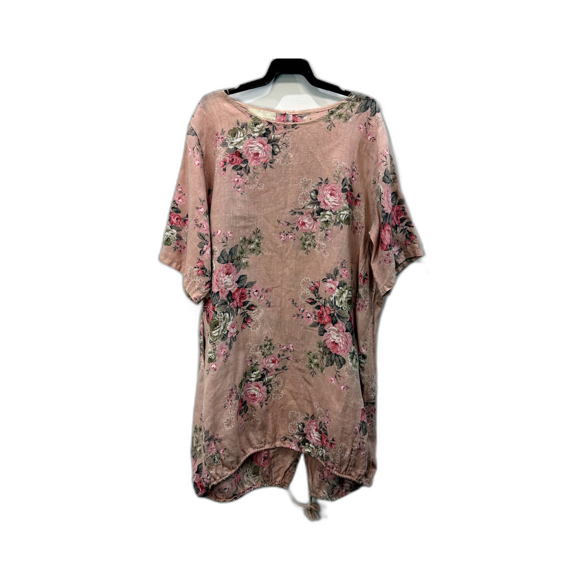 Donna Floral Tunic Dress Womens Mauve Taupe Size 18 Multi Color