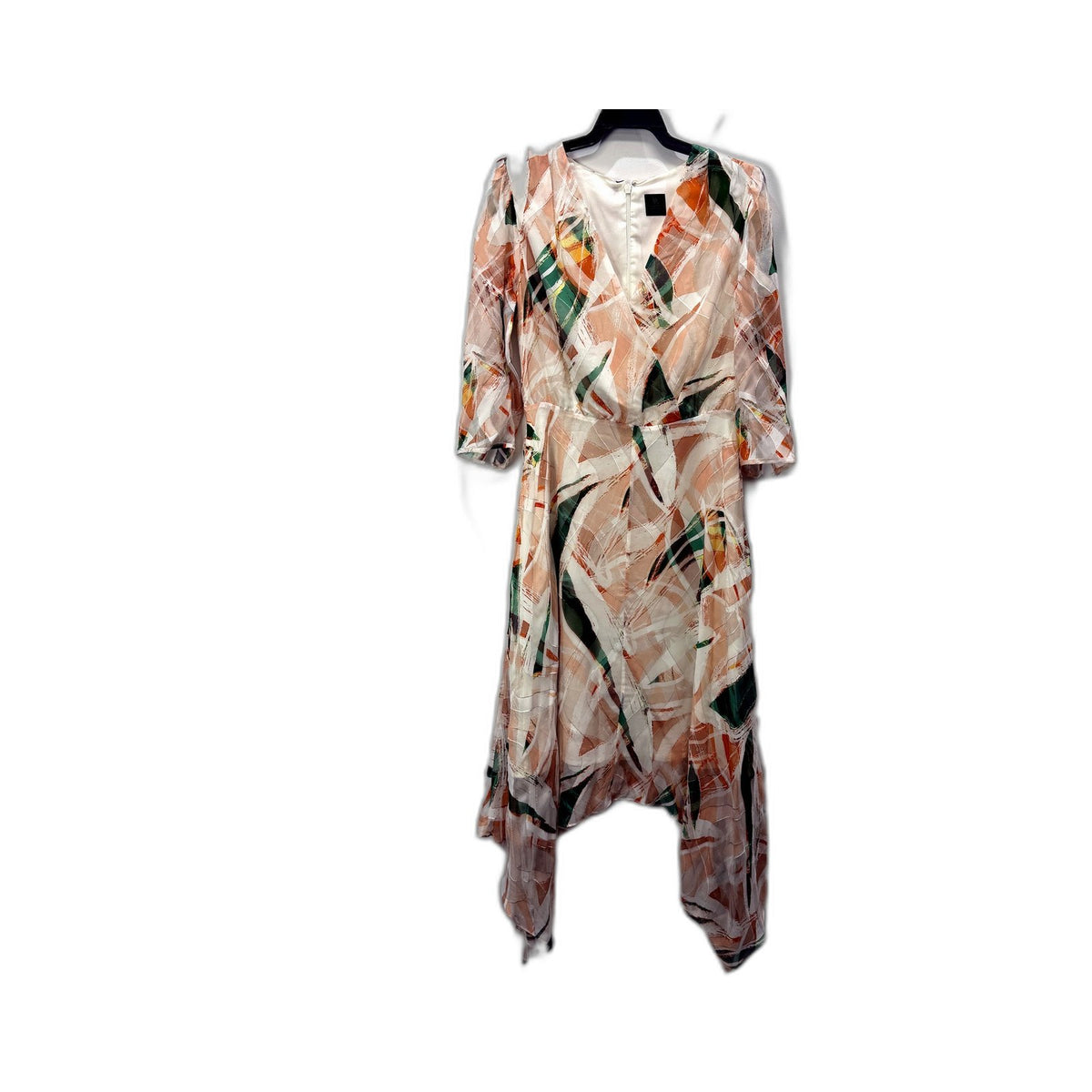 David Lawrence Womens Wrap Dress Multi-Color Abstract Print Size 8
