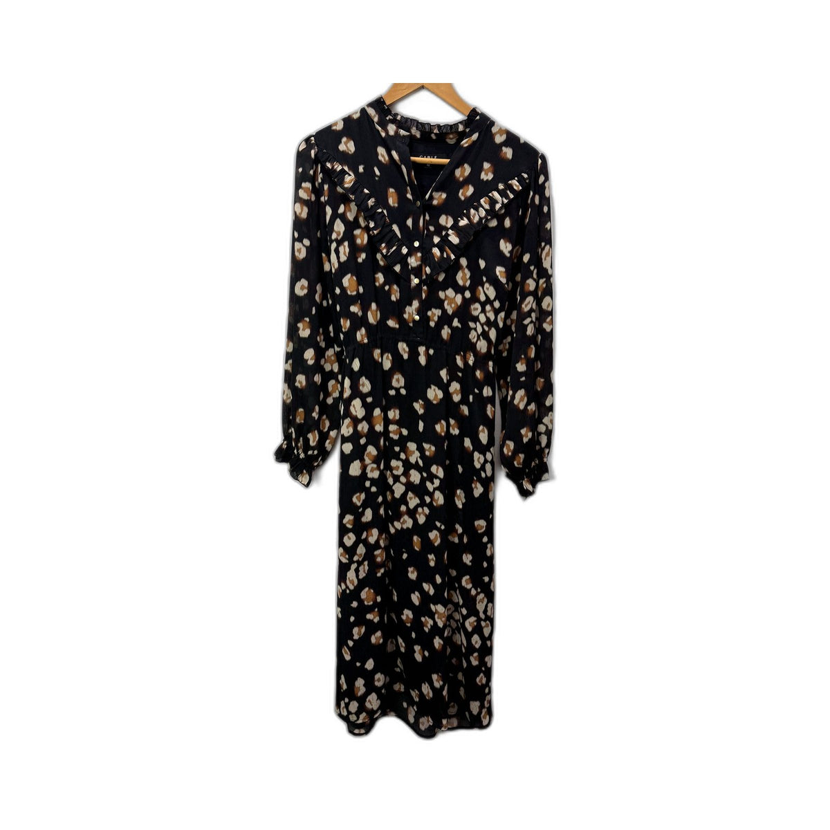 CABLE Melbourne Womens Leopard Print Wrap Dress Multi Color Size 12
