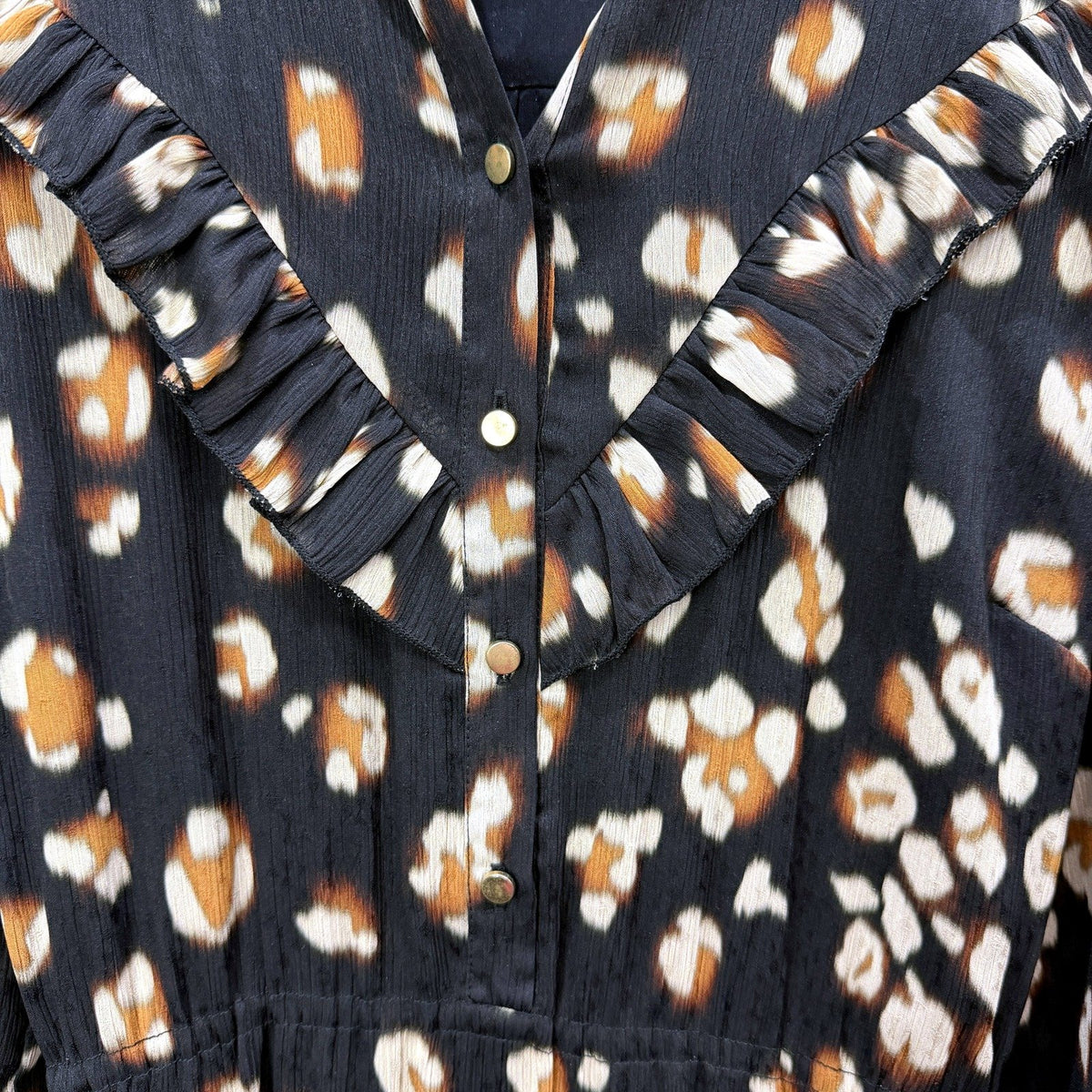 CABLE Melbourne Womens Leopard Print Wrap Dress Multi Color Size 12