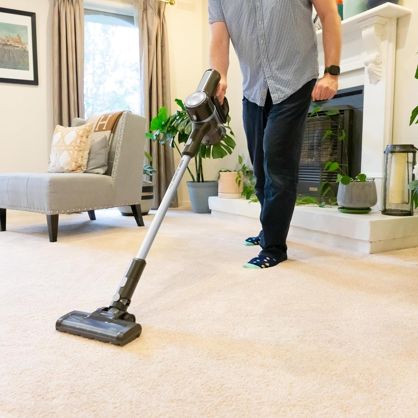 Vax Slimvac Pro Cordless Stick Vacuum Cleaner in Silver/Black - Powerful NEW