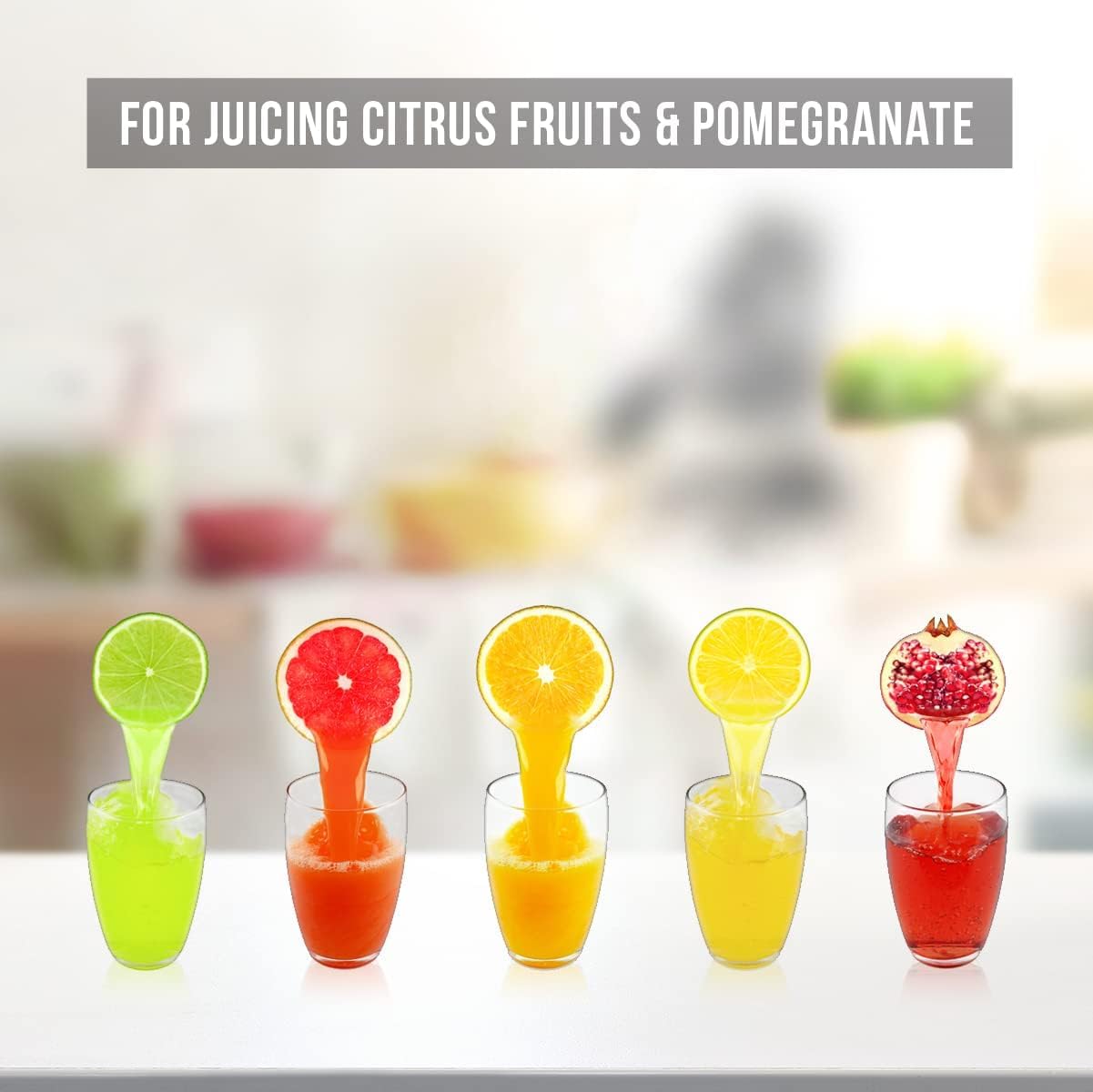 Homodoskey Extra-Large Commercial Grade Manual Citrus Juicer in Gray - DEMO
