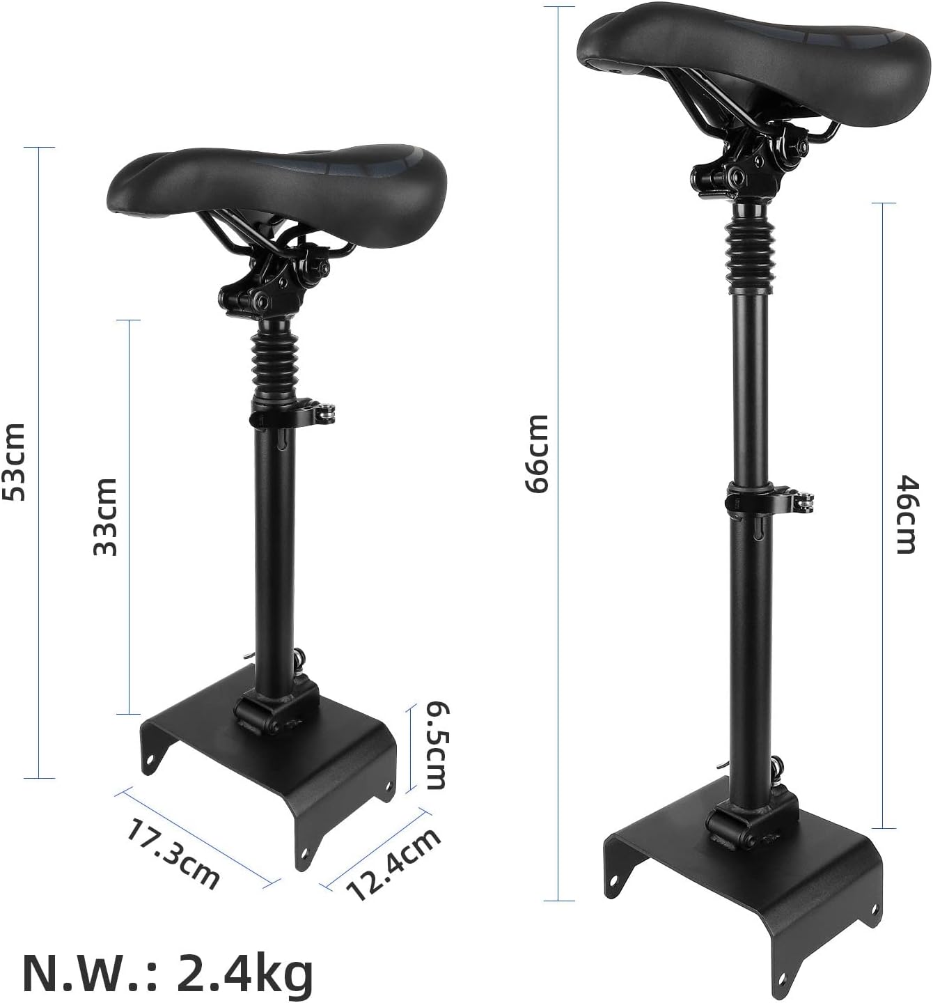 Zudoo Height Adjustable Scooter Seat Saddle for Segway F20 F25 F30 F40 DEMO
