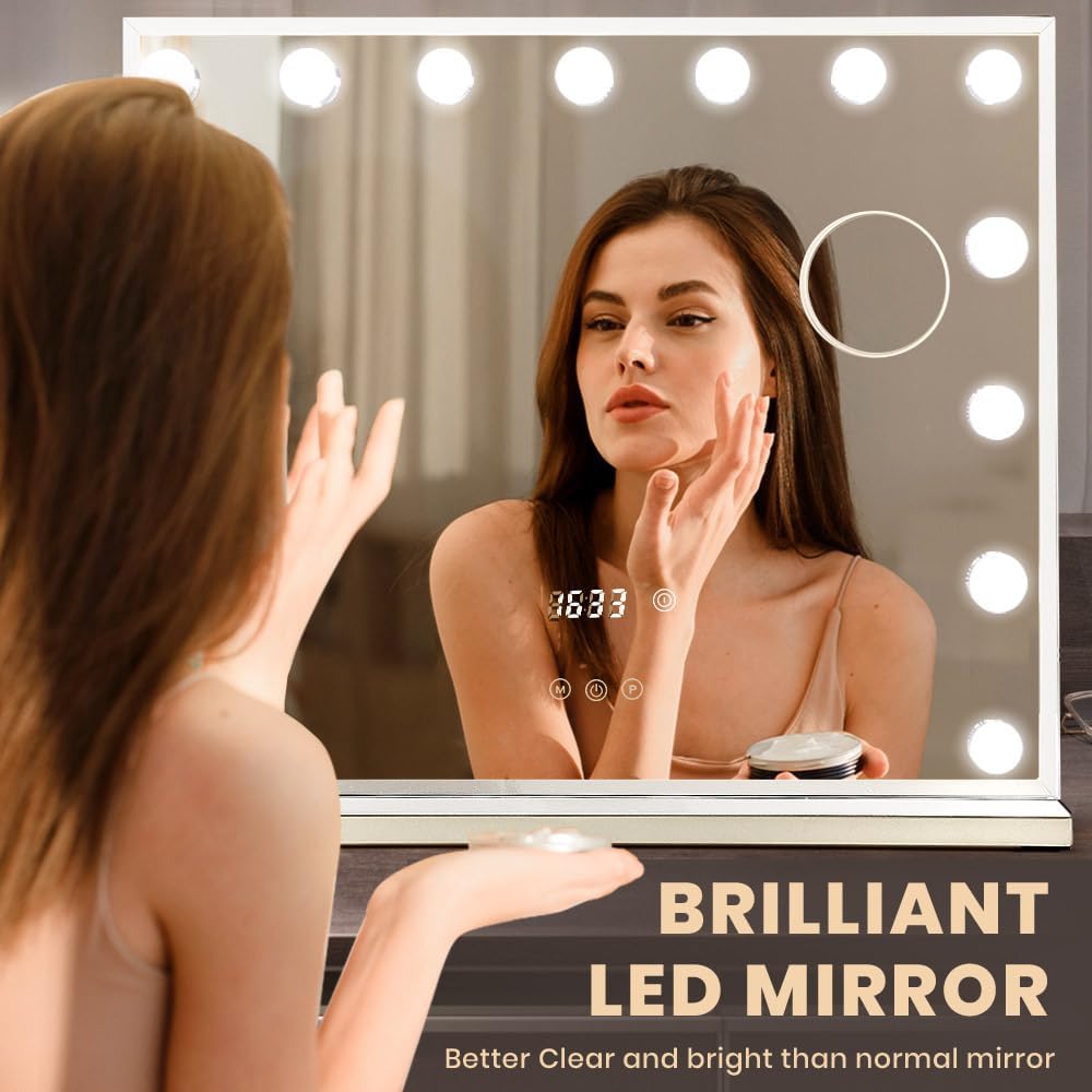 Simplus Vanity Makeup Mirror with Lights Hollywood LED Mirrors Stand Smart NEW