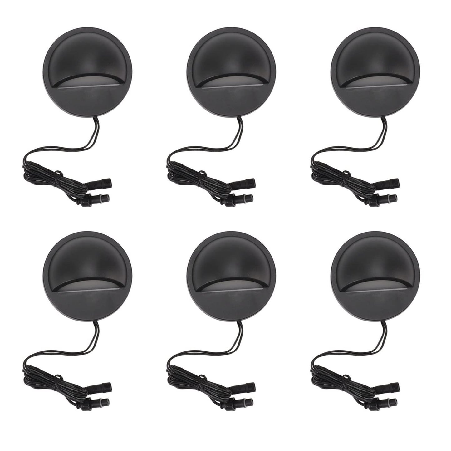 Domary Waterproof LED Step Lights for Outdoor Decking and Patio Lighting Black
