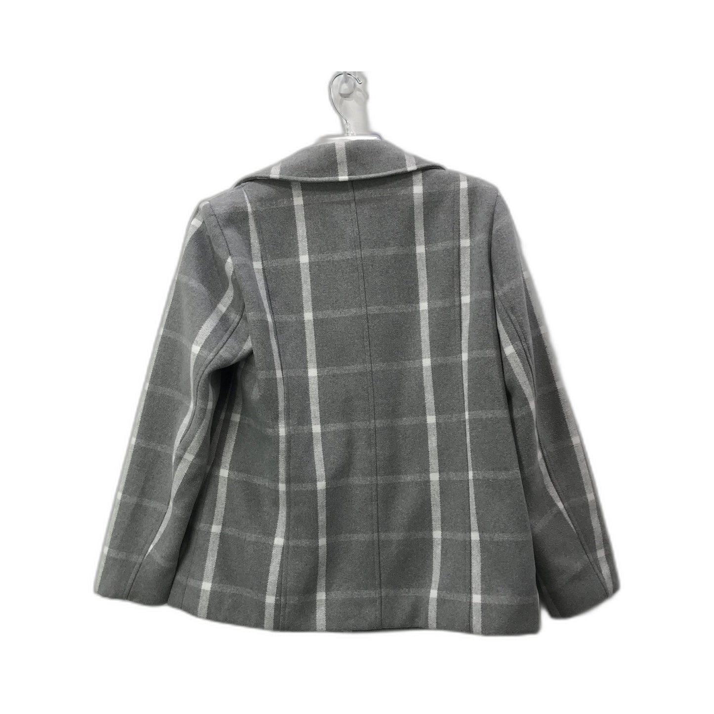 Liz Jordan Plaid Blazer Jacket Women Gray Size 10