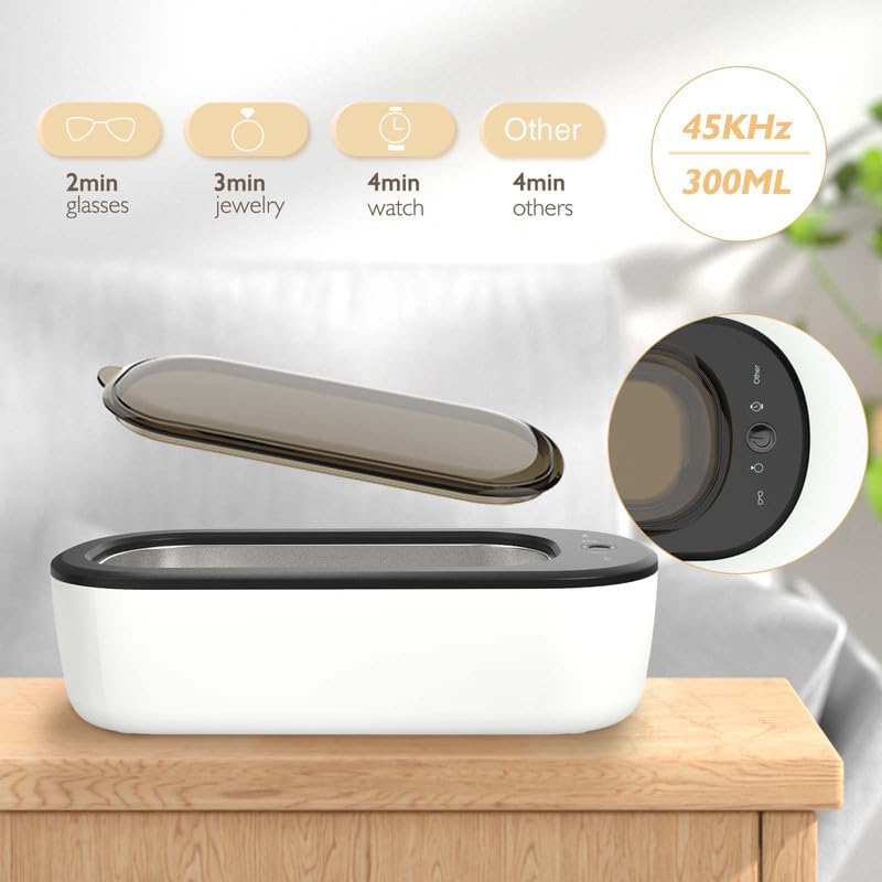 Bubbacare Ultrasonic Jewelry Cleaner Green Professional 45kHz Sonic Cleaning NEW