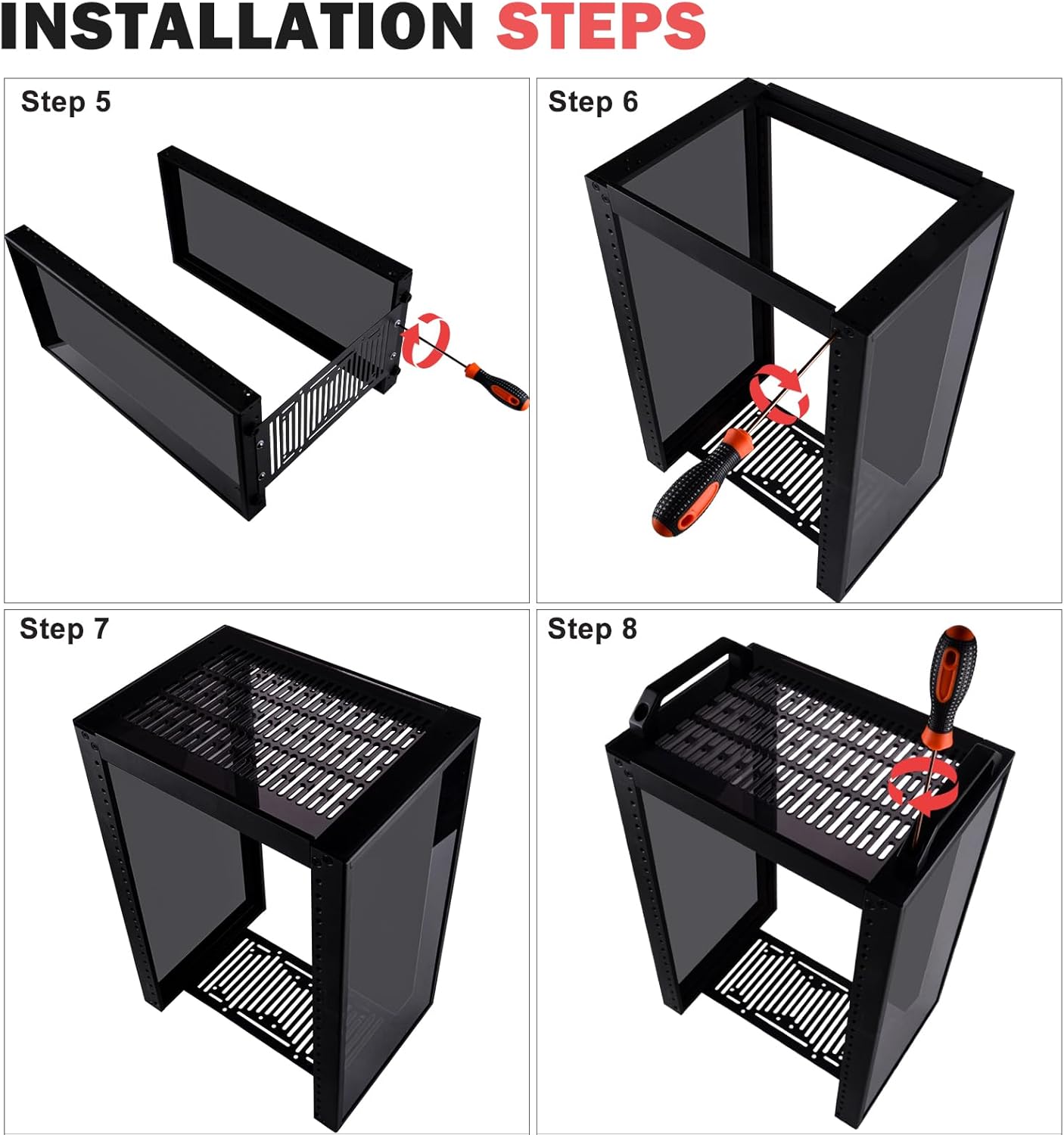 GeeekPi 8U Enclosures Server Cabinet Rack for Network Servers Audio NEW
