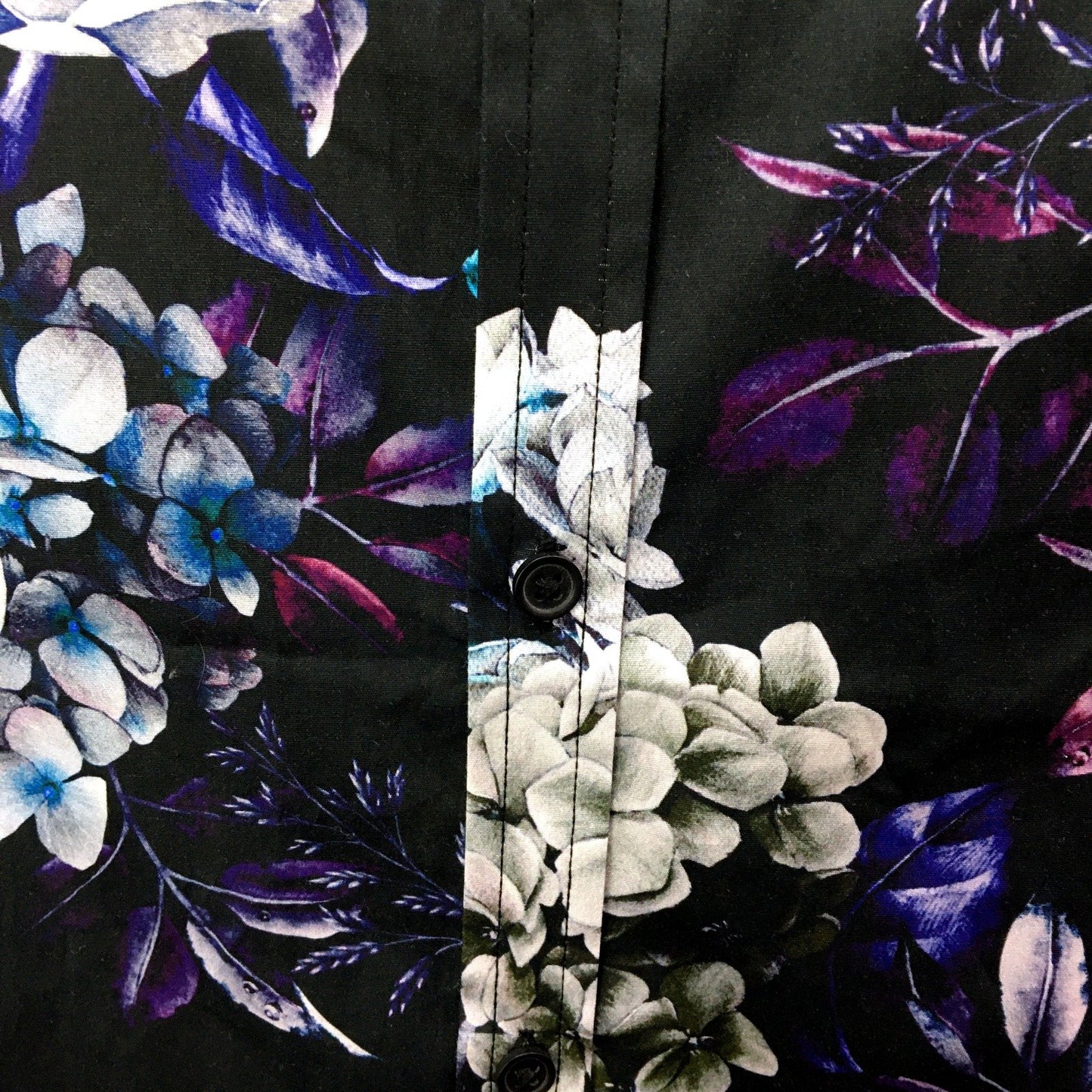 ASOS Design Mens Button-Down Shirt Floral Print Long Sleeve Cotton Size L NEW