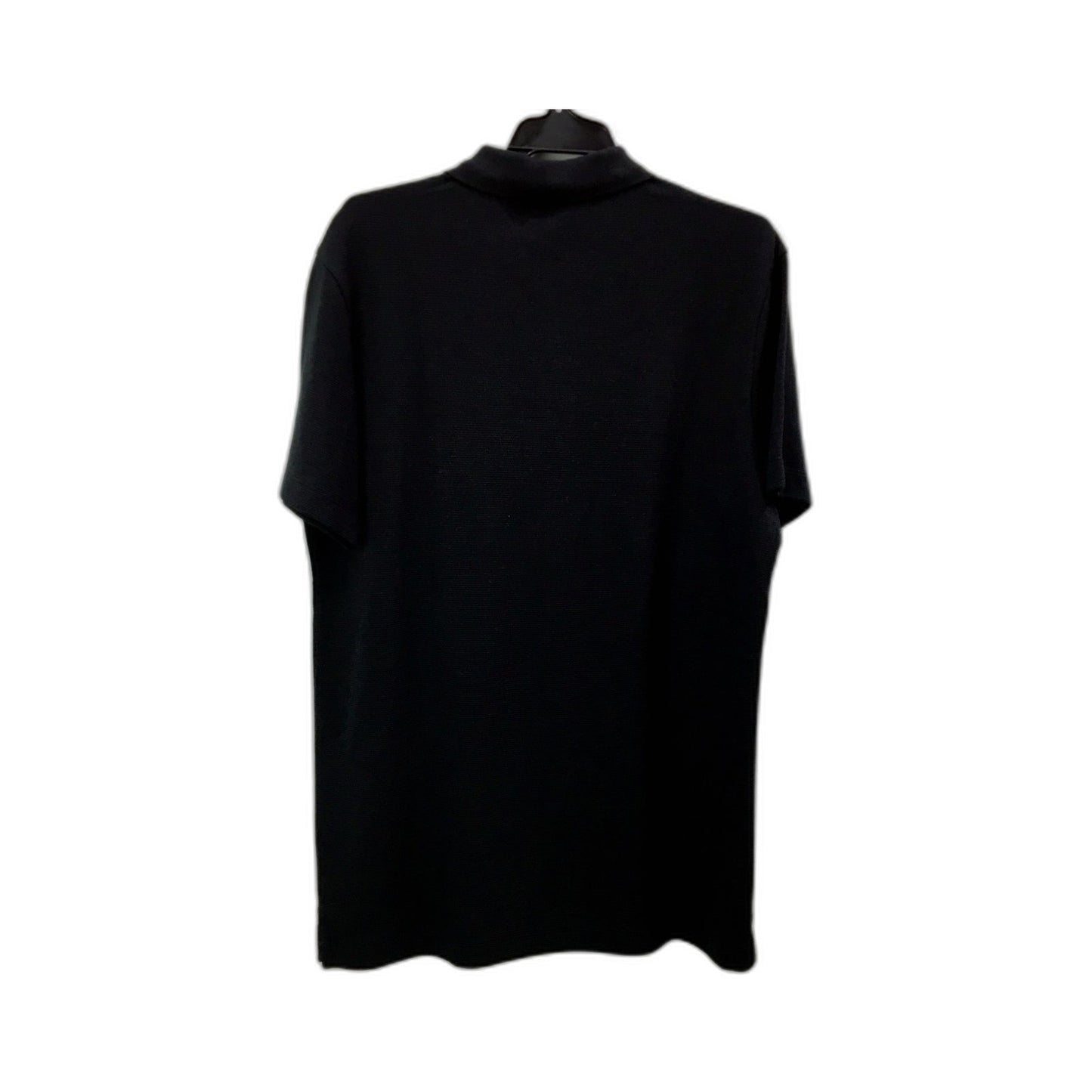 Renaissance Mens Short Sleeve Polo Shirt Jet Black Cotton Blend Size M NEW