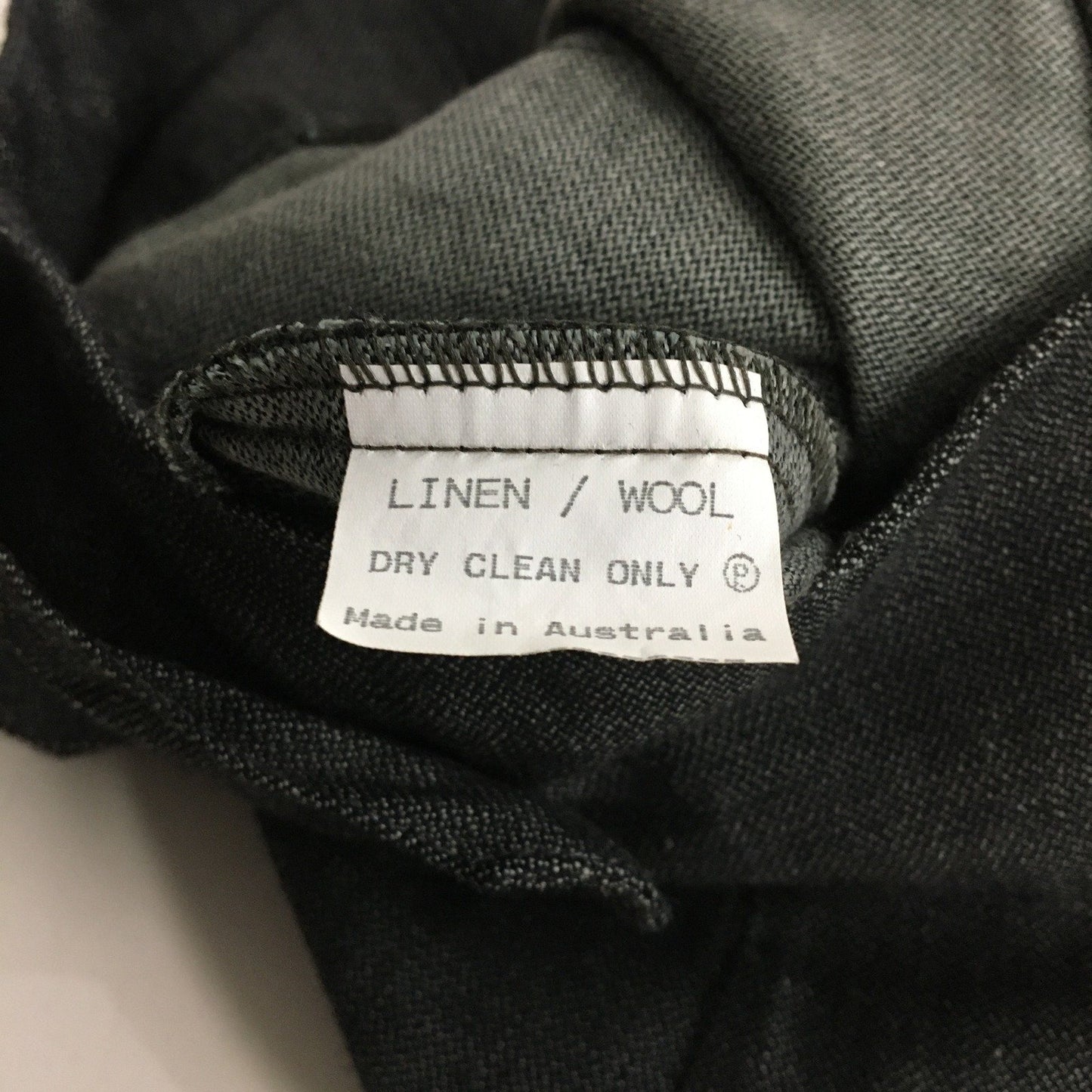Comma Wide Leg Linen Wool Pants Black High Waisted Womens Size 3 NEW